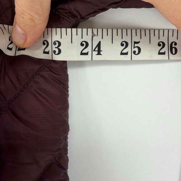NWT LL Bean Ultralight 850 Down Coat Long Dark Plum Size L - Picture 6 of 7
